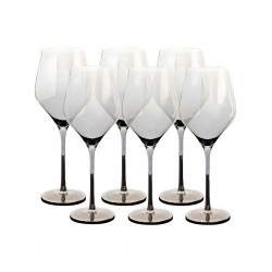 Wine Glass 6 pcs Grey Large
