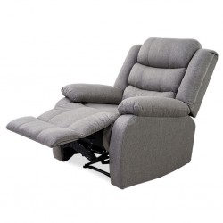 Tavana Single Recliner Grey Fabric