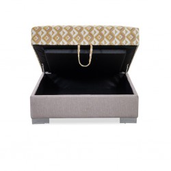 Belluti 3+2 & Ottoman In Spin Linen Fab