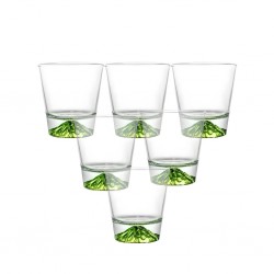 Water Glass 6 pcs Green