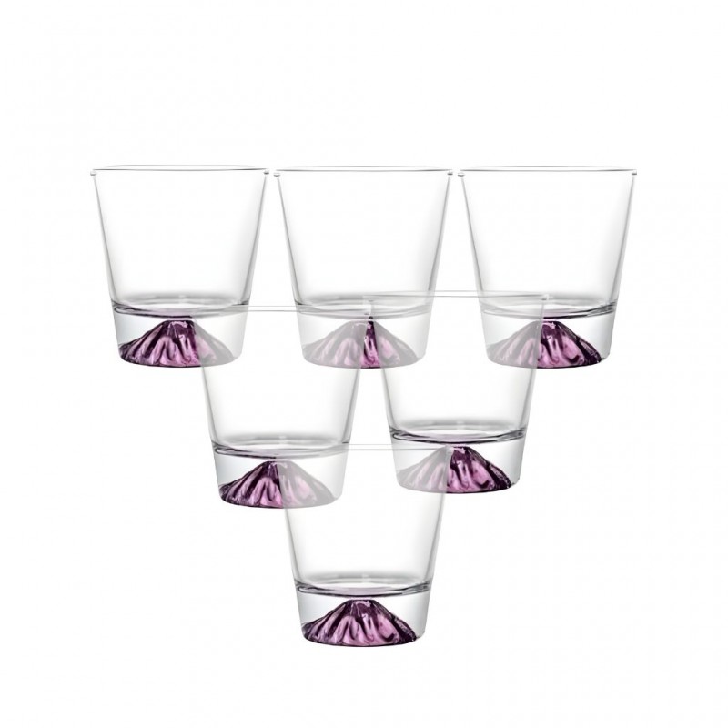 Water Glass 6 pcs Pink