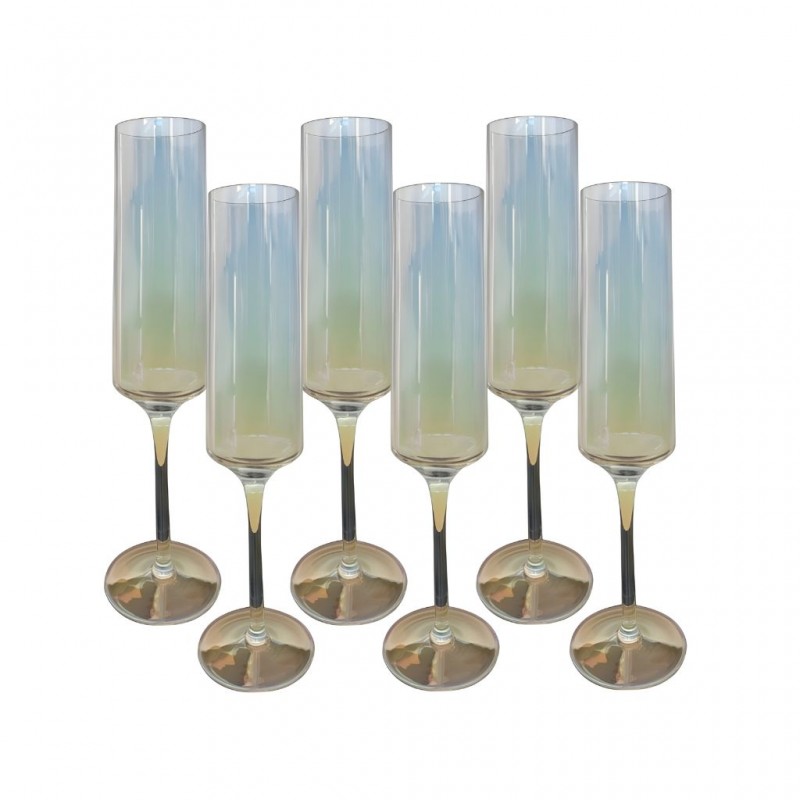 Champagne Glass 6 pcs Multicolored