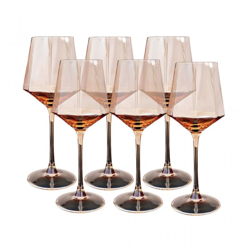 Pinot Wine Glass 6 pcs Amber Pinot Wine Glass 6 pcs Amber