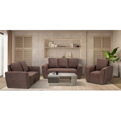 Ellie Sofa 3+2+1 in Brown Col