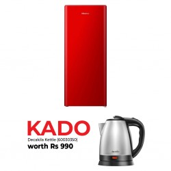 Hisense RR220D4BRE Refrigerator & Free Decakila KEKT031M Stainless Steel Kettle