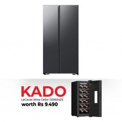 Samsung RS57DG400EB4 Refrigerator & Free LeCavist LHCV12B Wine Cellar Thermoelectric