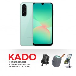 Samsung Galaxy A26 5G(6GB+128GB) Light Green & Free CHARGER AS-258 KIT 2.4A + BT SPEAKER KTS-1677 + PHONE STAND AS-T627