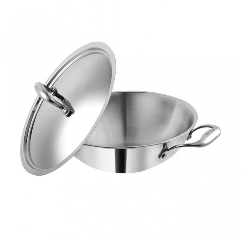 Vinod Platinum Triply Kadai de acero inoxidable | Adecuado Vinod Platinum Triply Kadai de acero inoxidable | Adecuado