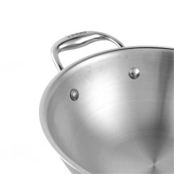 Vinod PTKD40 40cm 12L Platinum Kadai With S/S Lid