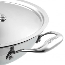 Vinod PTKD40 40cm 12L Platinum Kadai With S/S Lid