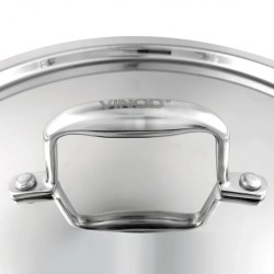 Vinod PTKD40 40cm 12L Platinum Kadai With S/S Lid