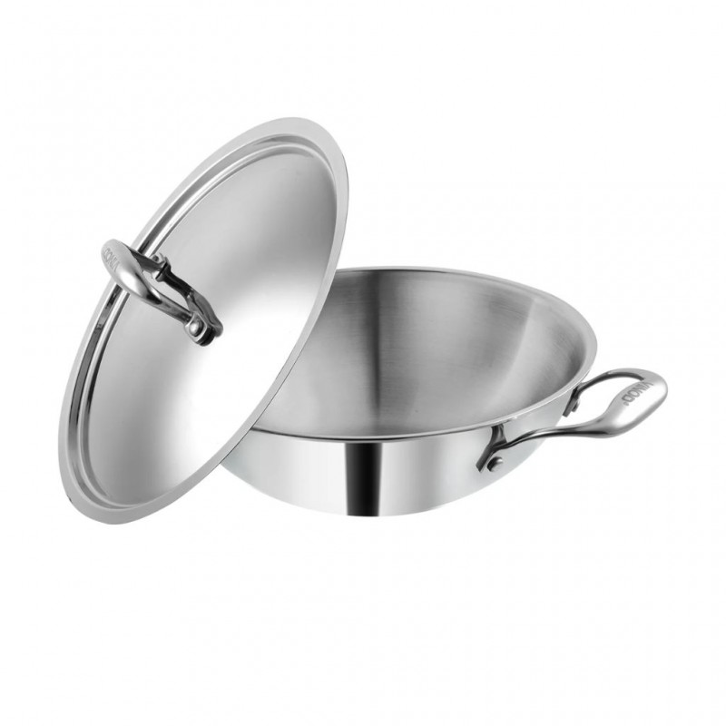 Vinod PTKD40 40cm 12L Platinum Kadai With S/S Lid Vinod PTKD40 40cm 12L Platinum Kadai With S/S Lid
