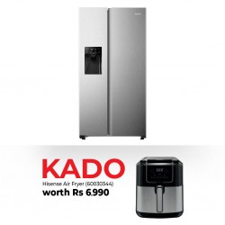 Hisense RS650N4AC2 Refrigerator & Free Hisense H04AFBK1S1/H06AFBS2S3 Air Fryer