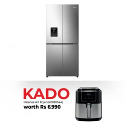 Hisense RQ5P470SMIE Refrigerator & Free Hisense H04AFBK1S1/H06AFBS2S3 Air Fryer