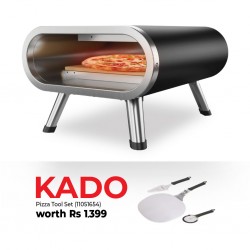 Westinghouse WBGLEG1201B18 Black Electric Pizza Maker & Free Westinghouse WBKT72101 3pcs Pizza Tool Set