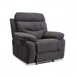 Burlington Single Recliner in Pewter Col Fab