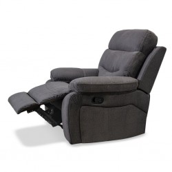 Burlington Single Recliner in Pewter Col Fab