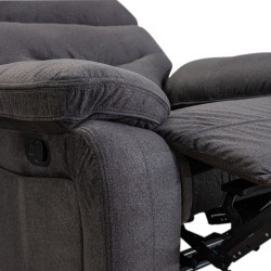 Burlington Single Recliner in Pewter Col Fab