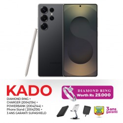 Samsung Galaxy S25 Ultra Titanium Black 12GB/512GB & Free CHARGER + POWERBANK + PHONE STAND +3 Yrs Supasheild+ Diamond Ring