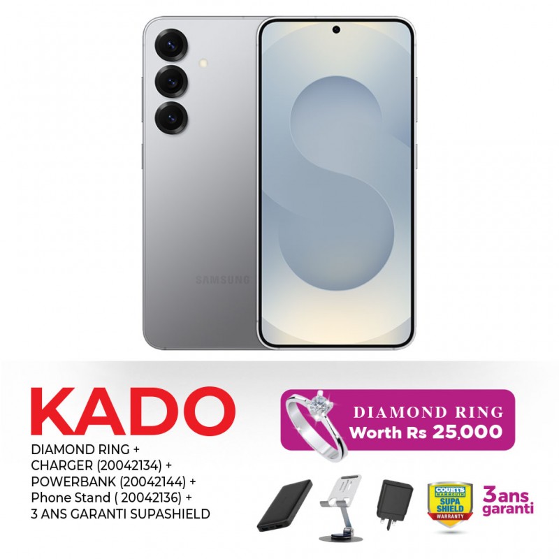 Samsung Galaxy S25 Plus Silver & Free CHARGER + POWERBANK + PHONE STAND +3 Yrs Supasheild+ Diamond Ring