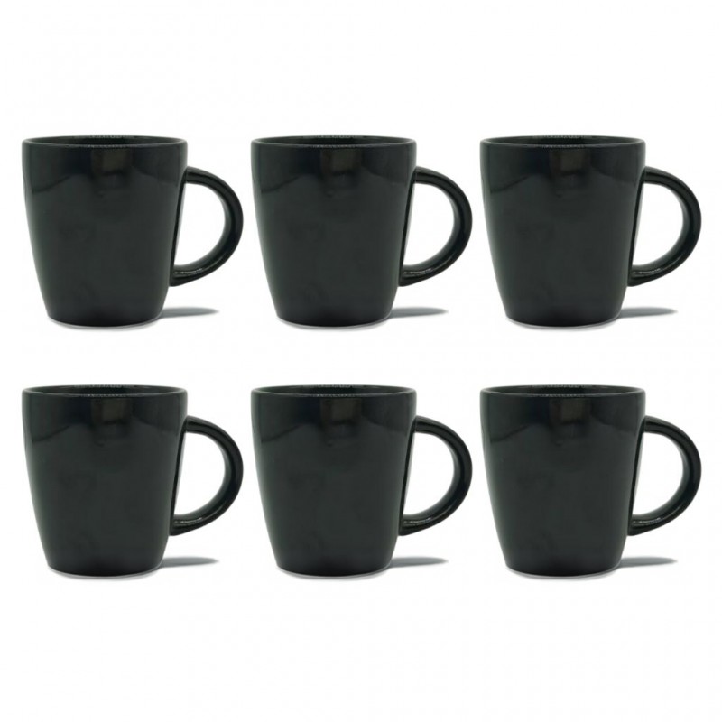 Black Mug 6 pcs Stoneware BT-CUC14 Black Mug 6 pcs Stoneware BT-CUC14