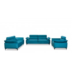 Comfy Sofa 3+2+1 in Sky Blue Col Fabric