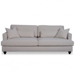 Cassandra Sofa 3 Seater In Beige Fab