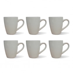 White Mug 6 pcs Stoneware BT-CUC13