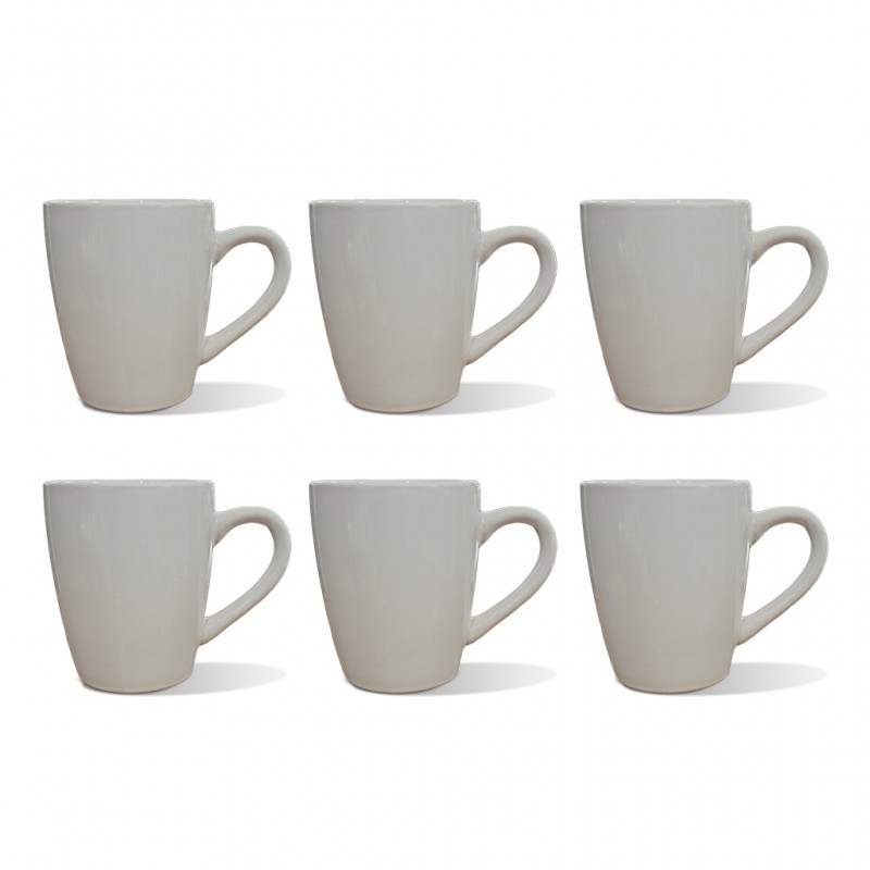 White Mug 6 pcs Stoneware BT-CUC13