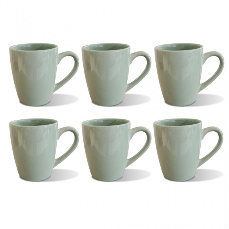 Green Mug 6 pcs Stoneware BT-CUC15 Green Mug 6 pcs Stoneware BT-CUC15