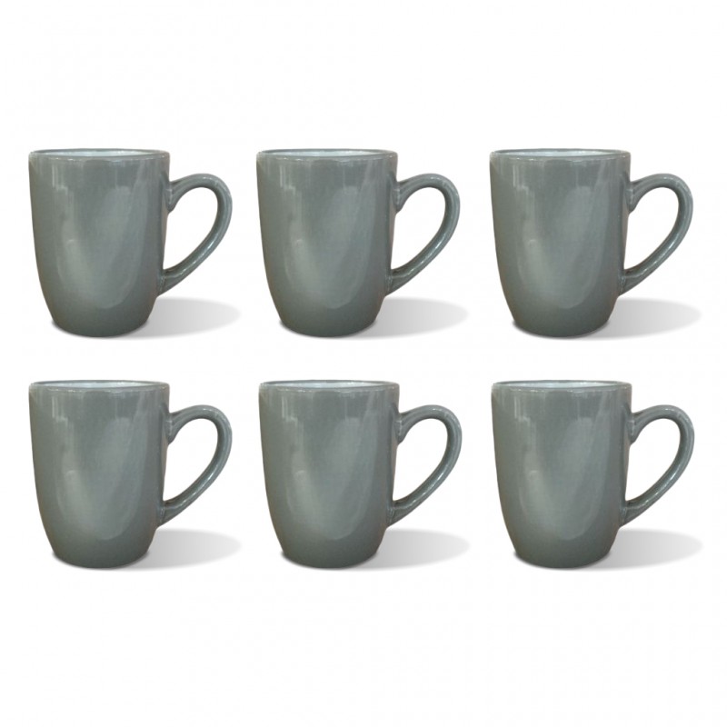Dark Grey Mug 6 pcs Stoneware BT-CUC19