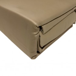 Duvet & Flat Sheet & 2 Pillow Cases (D) Beige Cotton