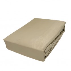 Fitted Sheet 180x200+30 cm Beige Micro Polyester