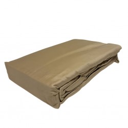 Fitted Sheet 180x200 cm Beige Cotton