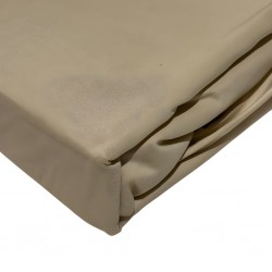 Fitted Sheet 160x200+30 cm Beige Micro Polyester