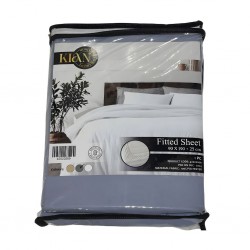 Fitted Sheet 90x190+25 cm Grey Micro Polyester