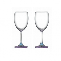 Ocean 255ml 2pcs Set Indigo Floral Wine Glass "O"