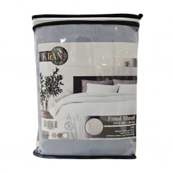 Fitted Sheet 180x200+30 cm Grey Micro Polyester