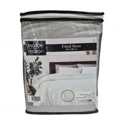 Fitted Sheet 160x200 cm Grey Cotton