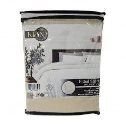Fitted Sheet 90x190+25 cm Beige Micro Polyester