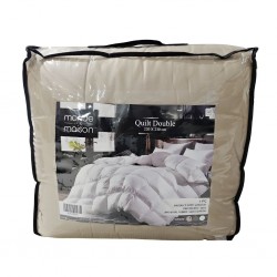 Quilt Double 220x230 cm Beige Cotton