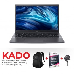 Acer Extensa Laptop Core i3 1215U Grey & Free ZoneAlarm Security 1 Device 1 yr + Volkano Argan Backpack + Laptop power cord
