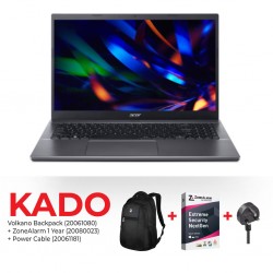 Acer Extensa Laptop Core i5 1235U Grey & Free ZoneAlarm Security 1 Device 1 year + Volkano Argan Backpack + Laptop power cord