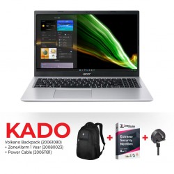 Acer Aspire Laptop Core i7 1165G7 Silver & Free ZoneAlarm Security 1 Device 1 year + Volkano Argan Backpack + Laptop power cord