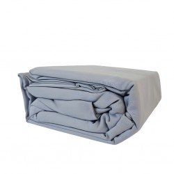 Duvet Cover, Flat Sheet & 2 Pillows Grey - Double Set of 4 Pcs - Micro Polyester