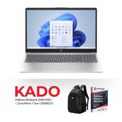 HP 15 Core i7-1355U Natural Silver B0BP1EA & Free Volkano Neo 15.6" Laptop Backpack + ZoneAlarm Extreme Security