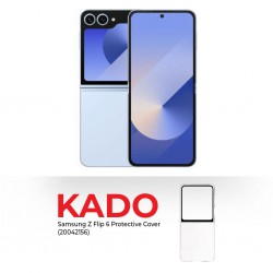 Samsung Galaxy Z Flip 6 Blue & Free Samsung Z Flip 6 Protective Cover Transparent