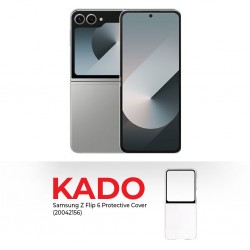 Samsung Galaxy Z Flip 6 256 GB Silver & Free Samsung Z Flip 6 Protective Cover Transparent