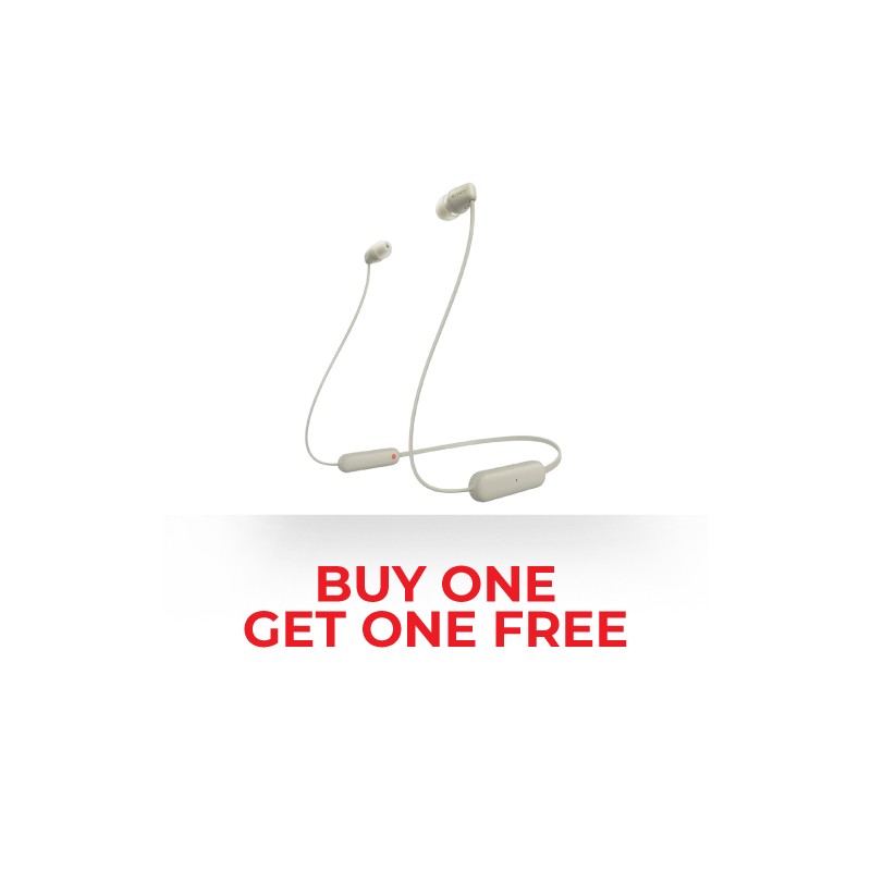 Sony Headphone Taupe WI-C100/CZE & Free Sony Headphone Taupe WI-C100/CZE
