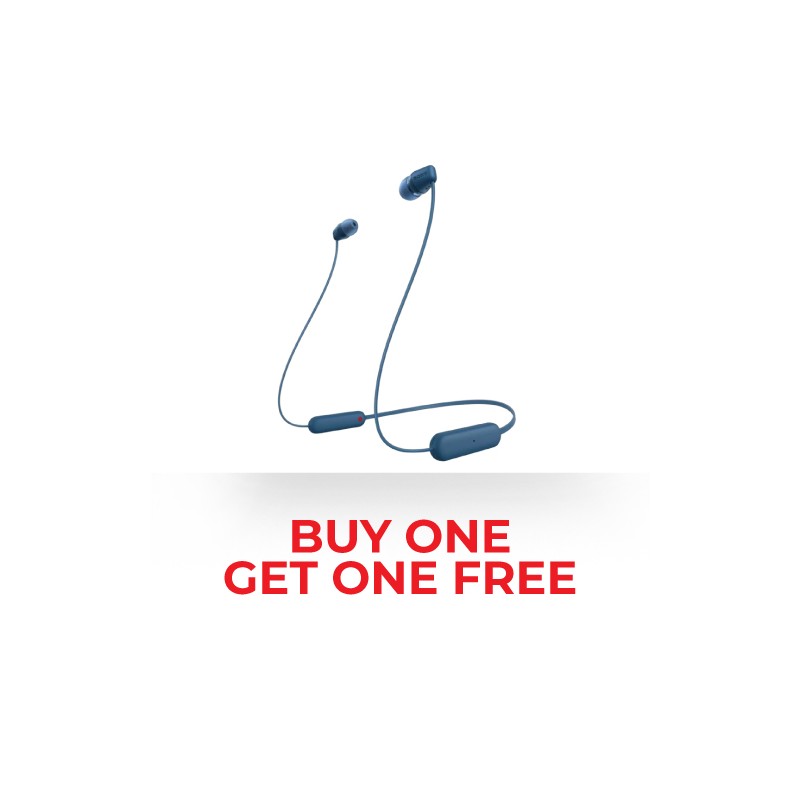 Sony Headphone Blue WI-C100/LZE & Free Sony Headphone Blue WI-C100/LZE